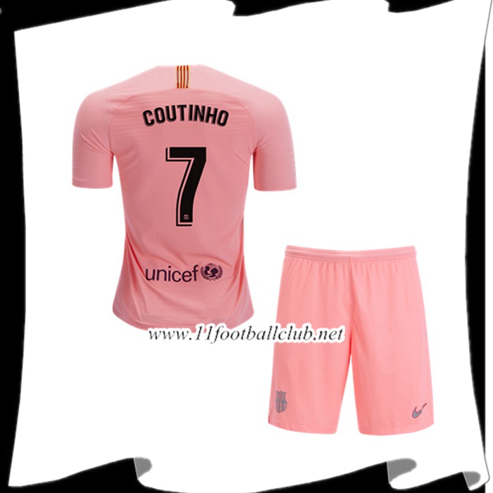 Le Nouveaux Maillot Barcelone 7 Coutinho Enfant Third 2018/2019 Floqué