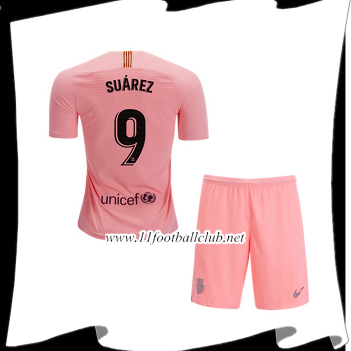 Le Nouveau Maillot Barcelone 9 SUAREZ Enfant Third 2018/2019 Vintage