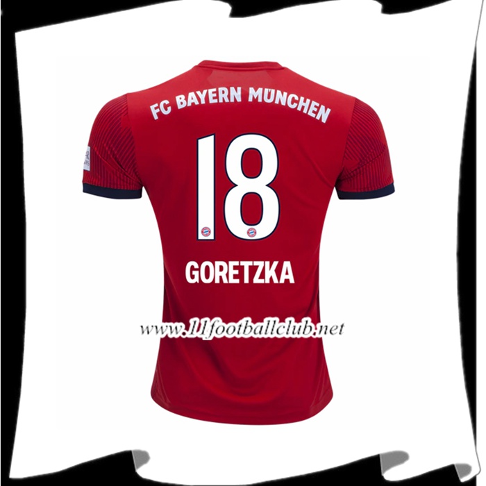 Boutique Maillot Du Bayern Munich Leon Goretzka 18 Domicile Rouge 2018 2019 Officiel