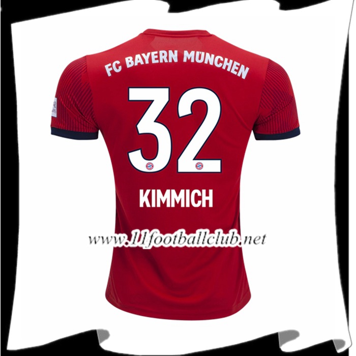 Nouveaux Les Maillots Du Bayern Munich Joshua Kimmich 32 Domicile Rouge 2018 2019 Flocage