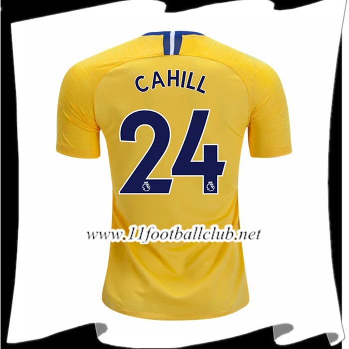 Nouveaux Maillot De Foot Chelsea Gary Cahill 24 Exterieur Jaune 2018 2019 Floqué