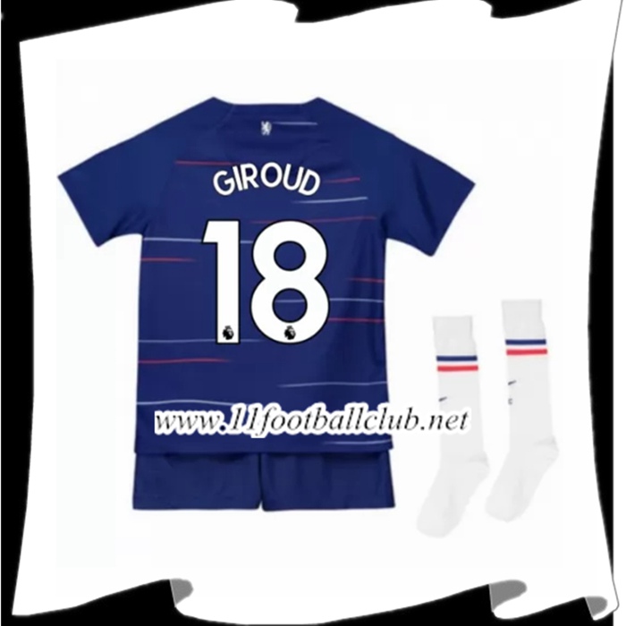 Nouveau Maillot Du Chelsea Giroud 18 Enfant Domicile Bleu 2018 2019 Personnalisable