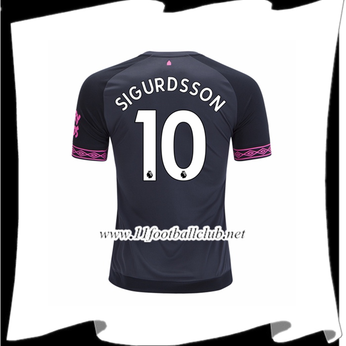 Site Pour Maillot De Foot Everton Sigurdsson 10 Exterieur Gris charbon 2018 2019 Personnalisable