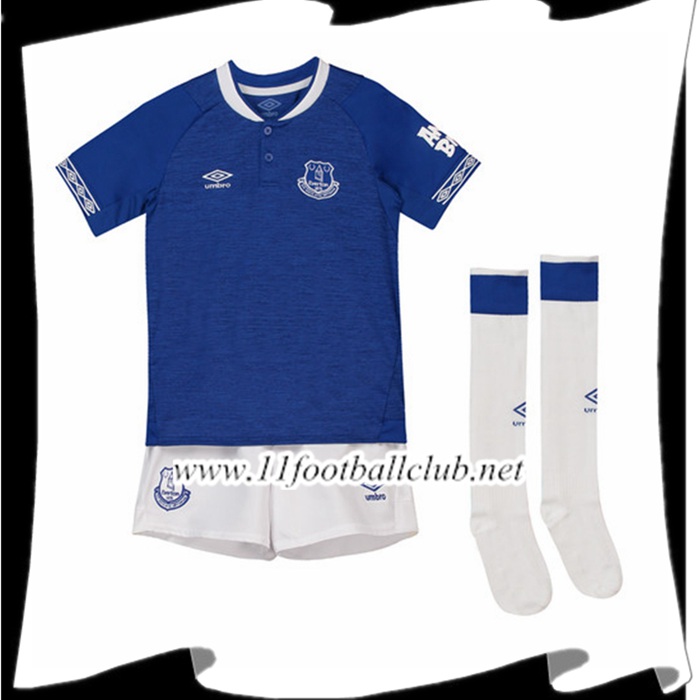 Nouveau Maillot Everton Enfant Domicile Bleu 2018 2019 Personnalisé