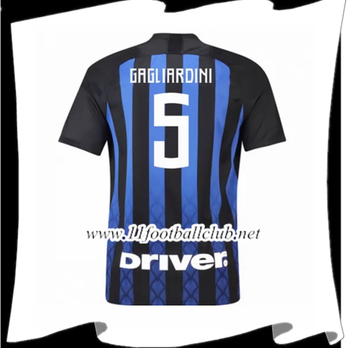 Nouveaux Maillot Inter Milan Gagliardini 5 Domicile Bleu/Noir 2018 2019 Authentic