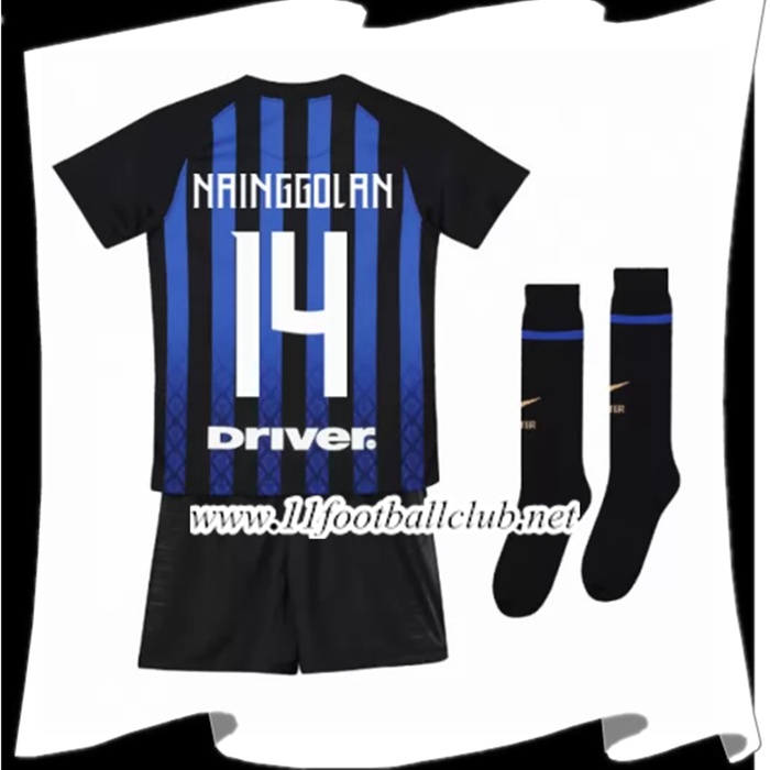 Nouveau Le Maillot De Inter Milan Nainggolan 14 Enfant Domicile Bleu/Noir 2018 2019 Personnalisé