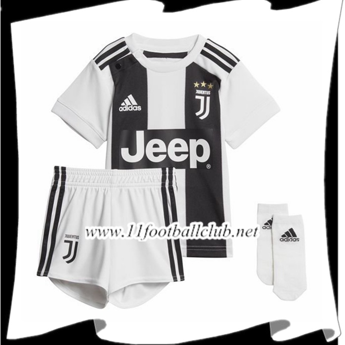Nouveau Le Maillot De Juventus Enfant Domicile Noir Et Blanc 2018 2019 Vintage