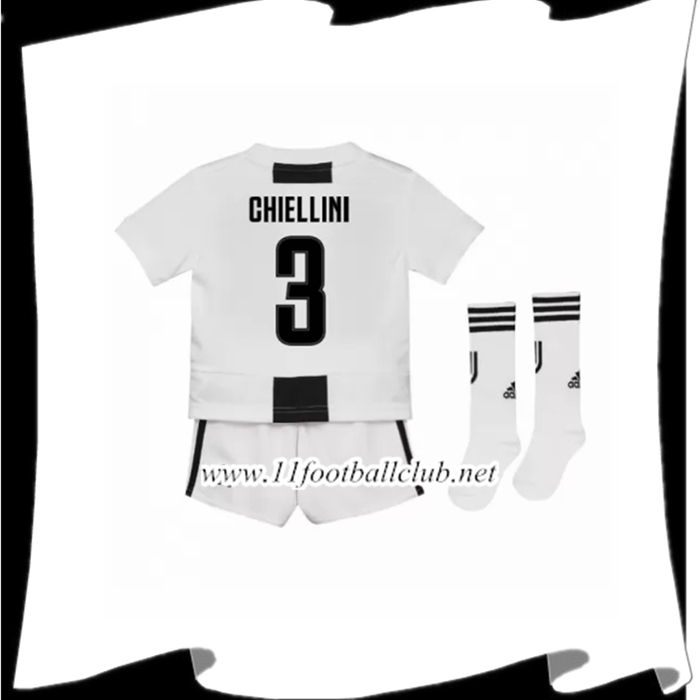 Prix Les Maillots Du Juventus Chiellini 3 Enfant Domicile Noir Et Blanc 2018 2019 Personnalisé