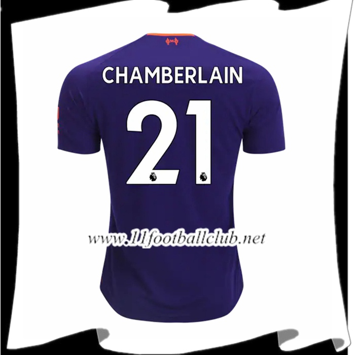 Nouveau Le Maillot De Liverpool Chamberlain 21 Exterieur Violet 2018 2019 Personnalisable