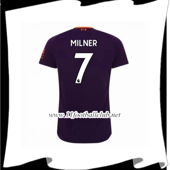 Soldes Les Maillots Du Liverpool Milner 7 Femme Exterieur Violet 2018 2019 Flocage