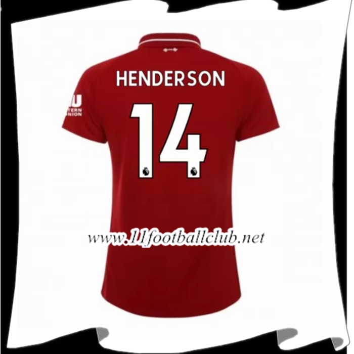 Nouveaux Maillot De Foot Du Liverpool Henderson 14 Femme Domicile Rouge 2018 2019 Junior