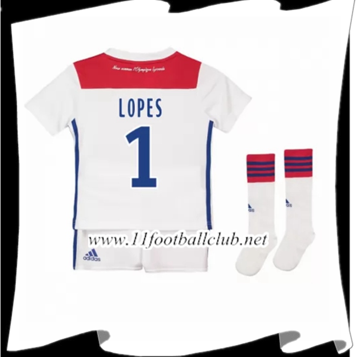 Nouveaux Les Maillots Du Lyon Lopes 1 Enfant Domicile Blanc 2018 2019 Authentic