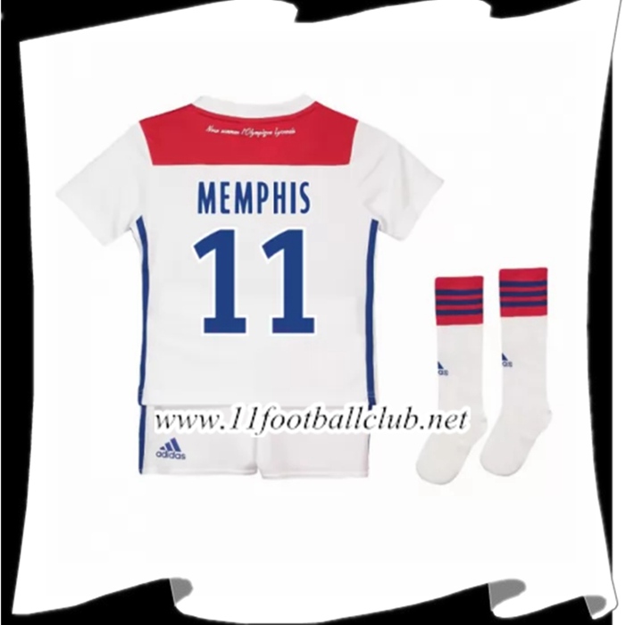 Nouveau Le Maillot Du Lyon Memphis 11 Enfant Domicile Blanc 2018 2019 Personnalisable