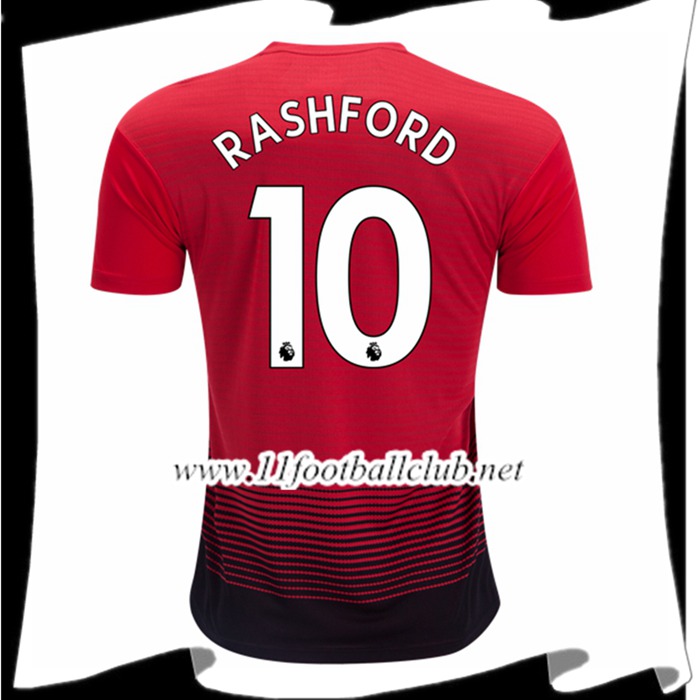 Nouveau Le Maillot De Manchester United Marcus Rashford 10 Domicile Rouge 2018 2019 Personnalisé
