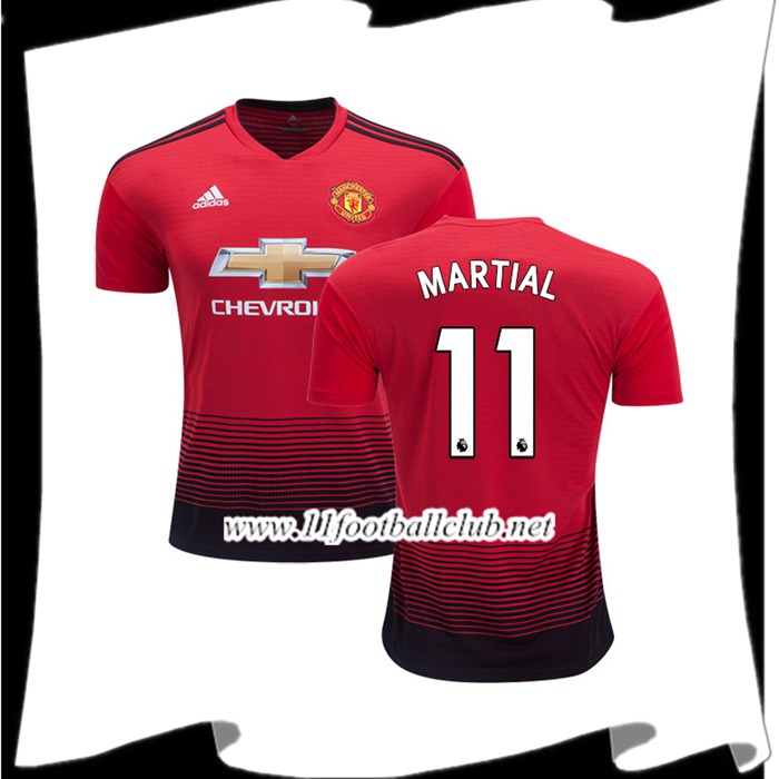 Jeu De Maillot Du Manchester United Martial 11 Domicile Rouge 2018 2019 Flocage
