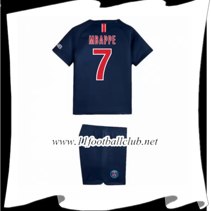 Nouveaux Le Maillot Du PSG Kylian Mbappe 7 Enfant Domicile Rouge/Bleu 2018 2019 Authentic