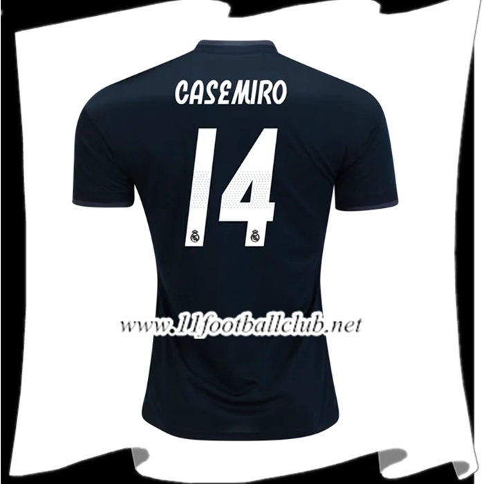 Nouveau Le Maillot Du Real Madrid Casemiro 14 Exterieur Bleu foncé 2018 2019 Personnalisé