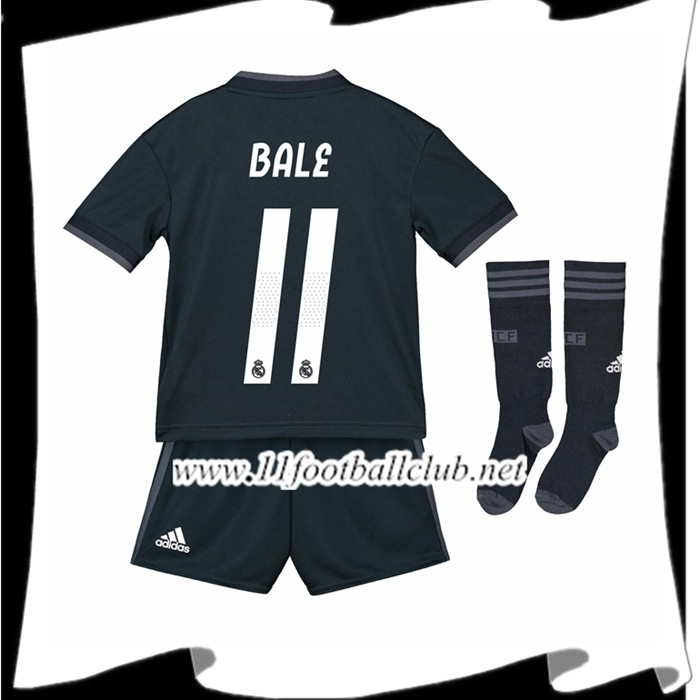 Nouveau Le Maillot Du Real Madrid Bale 11 Enfant Exterieur Bleu foncé 2018 2019 Personnalisable