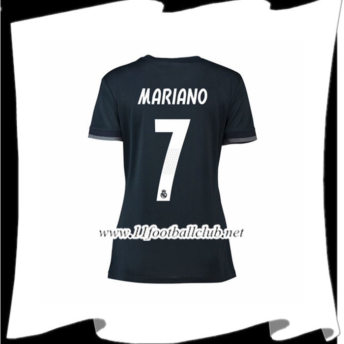 Jeux Maillot De Real Madrid Mariano 7 Femme Exterieur Bleu foncé 2018 2019 Junior