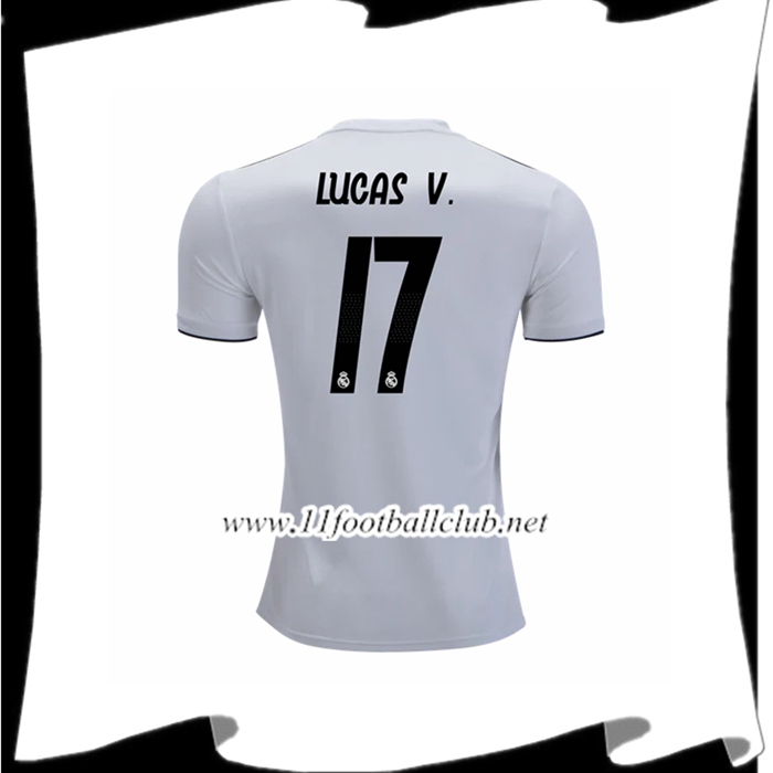 Jeu Maillot De Real Madrid Lucas Vazquez 17 Domicile Blanc 2018 2019 Floqué