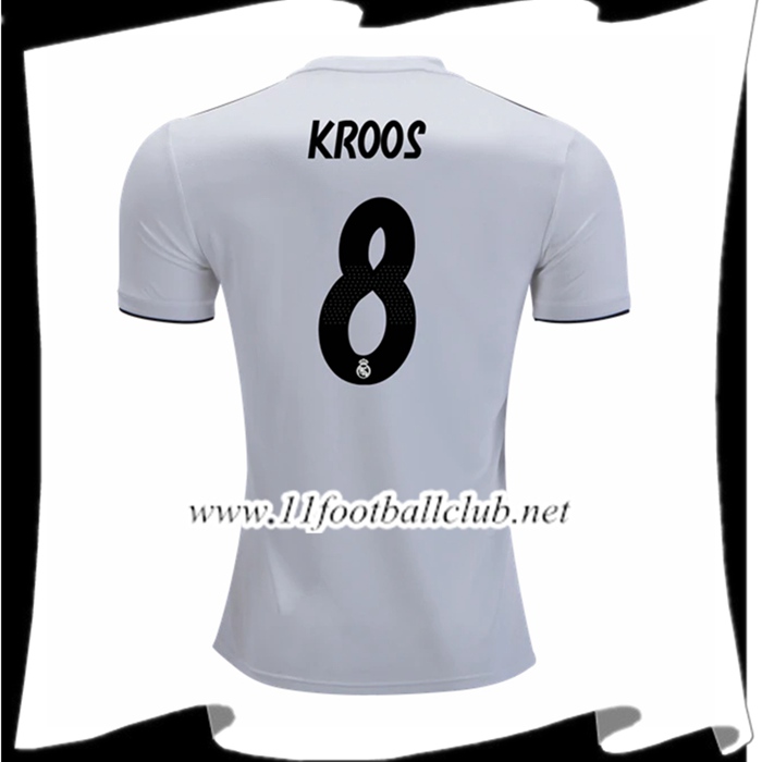 Nouveau Maillot Du Real Madrid Toni Kroos 8 Domicile Blanc 2018 2019 Officiel