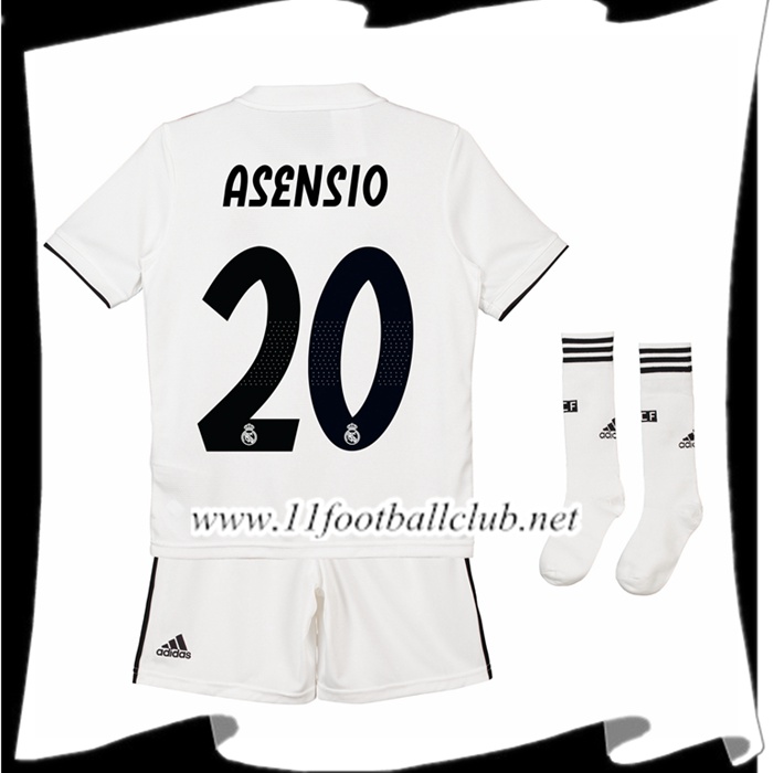 Nouveaux Le Maillot De Real Madrid Asensio 20 Enfant Domicile Blanc 2018 2019 Floqué