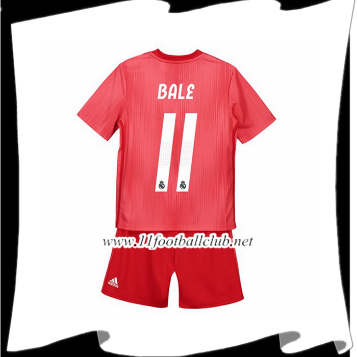 Ou Acheter Le Maillot Du Real Madrid 11 BALE Enfant Third Rouge 2018 2019 Officiel