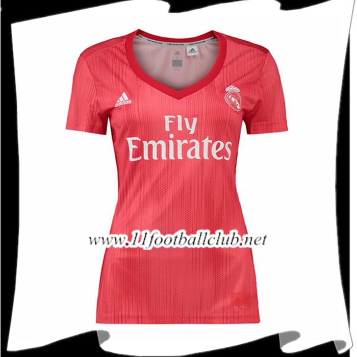 Nouveau Les Maillots Du Real Madrid Femme Third Rouge 2018 2019 Personnalisé