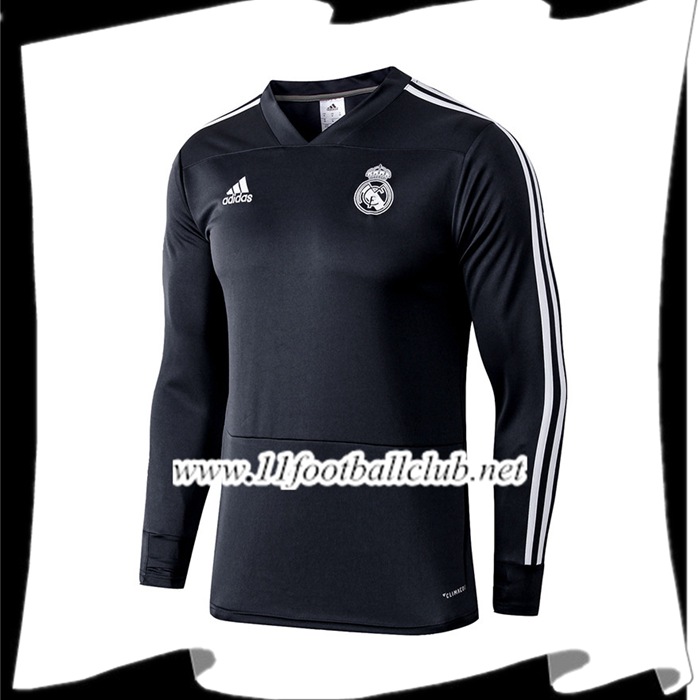 Le Nouveaux Sweatshirt Training Real Madrid Noir 2018/2019 Junior