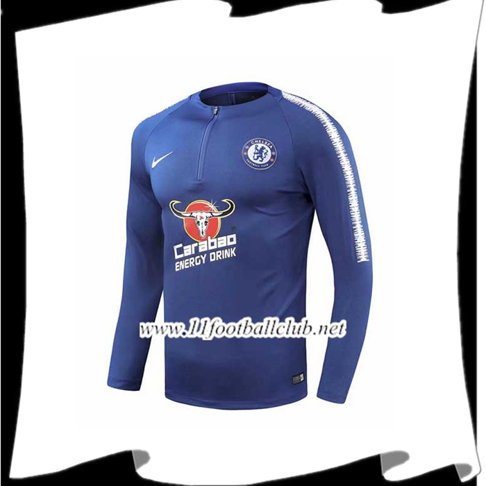 Boutique Sweatshirt Training FC Chelsea Bleu 2018/2019 Pas Cher Shop