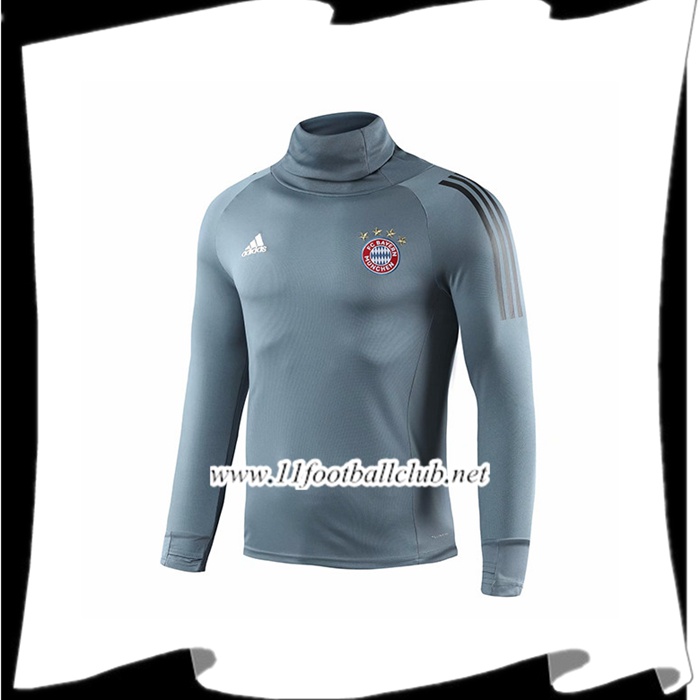 Le Nouveau Sweatshirt Training Bayern Munich Gris Col haut 2018/2019 Vintage