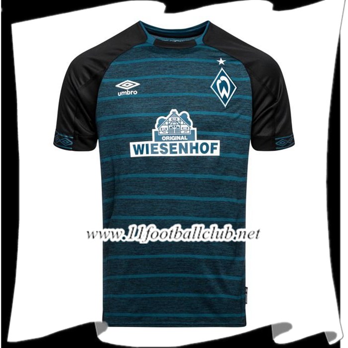 Nouveau Les Maillots Du Werder Bremen Exterieur Bleu/Noir 2018 2019 Vintage