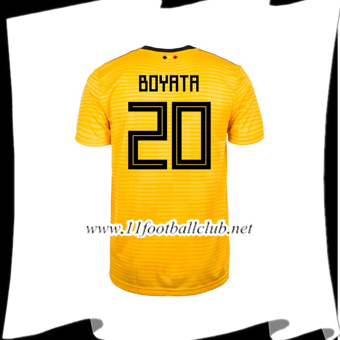 Nouveau Maillot De La Belgique BOYATA 20 Exterieur Jaune 2018 2019