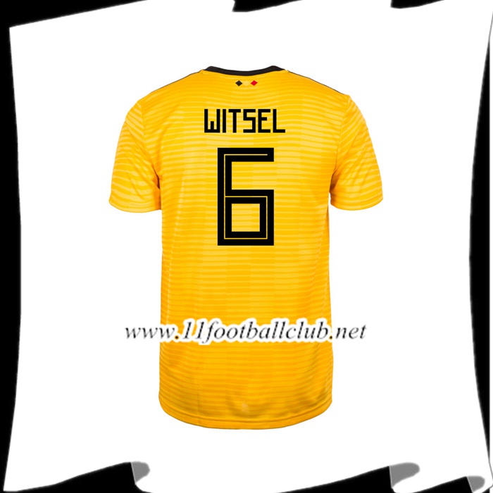 Nouveaux Maillot De Foot Equipe De Belgique WISEL 6 Exterieur Jaune 2018 2019