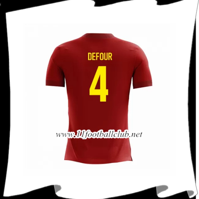 Nouveaux Maillot Foot Equipe De Belgique Defour 4 Domicile Rouge 2018 2019