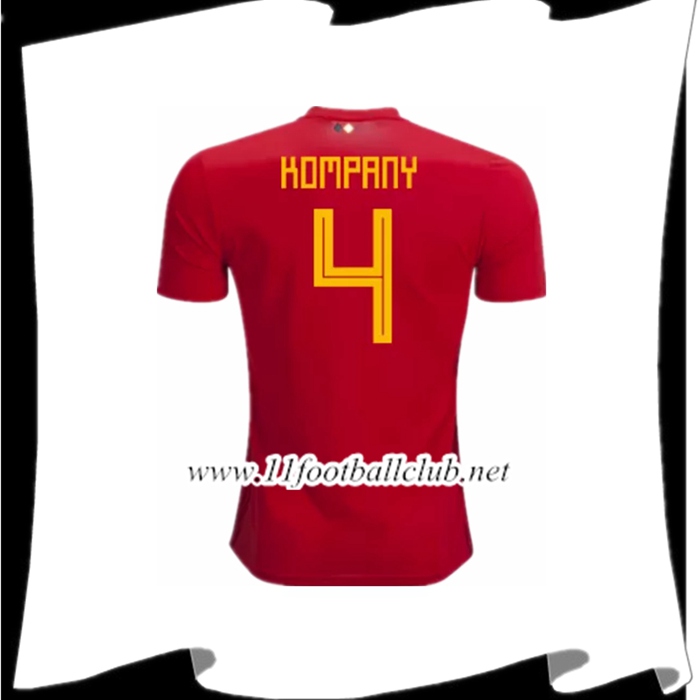 Le Nouveau Maillot Foot Equipe De Belgique Kompany 4 Domicile Rouge 2018/2019