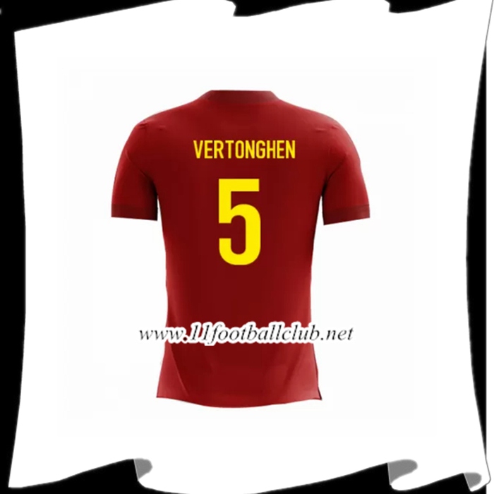 Nouveaux Maillot Equipe Belgique Vertonghen 5 Domicile Rouge 2018 2019