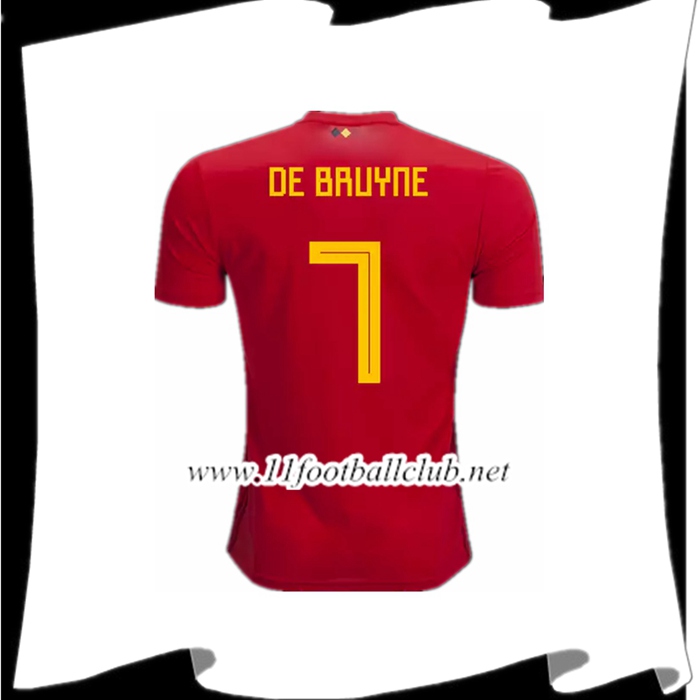 Le Nouveaux Maillot Equipe Belgique DE BRUYNE 7 Domicile Rouge 2018/2019