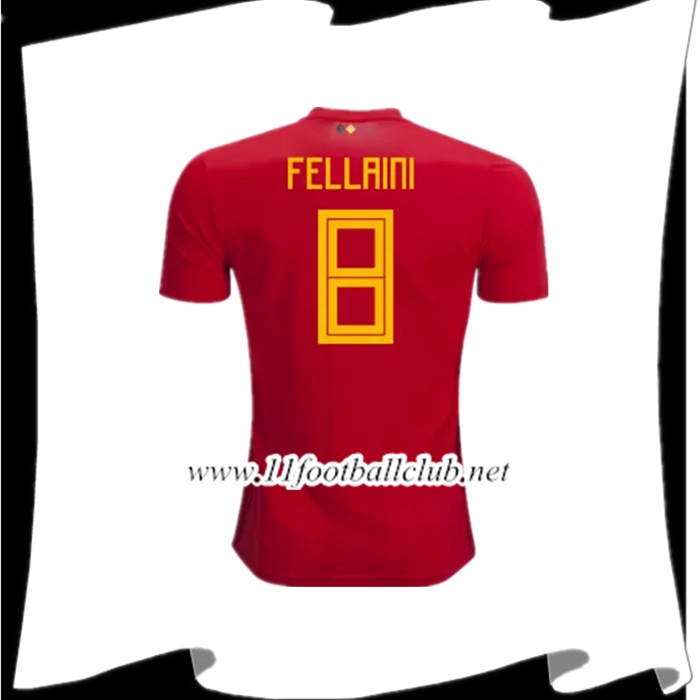 Le Nouveau Maillot D Équipe De Belgique Fellaini 8 Domicile Rouge 2018/2019