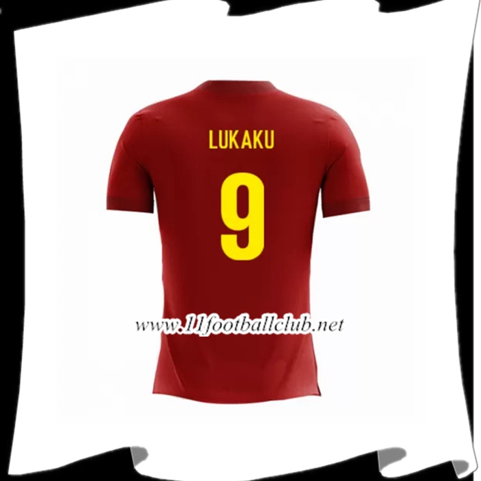 Nouveau Maillot De Foot Belgique Lukaku 9 Domicile Rouge 2018 2019