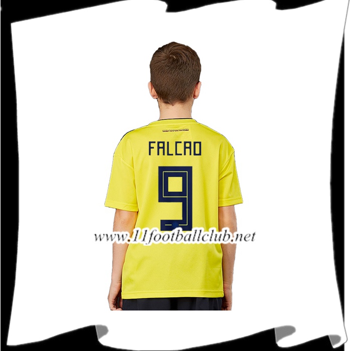 Le Nouveau Maillot Equipe Colombie Falcao 9 Enfant Domicile Jaune 2018/2019