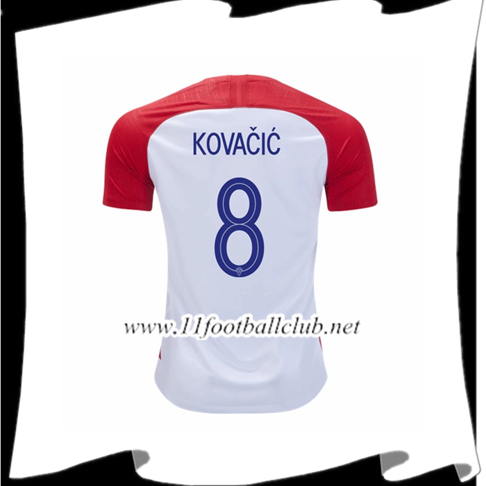 Nouveaux Maillot Equipe De Croatie Mateo Kovacic 8 Domicile Rouge Et Blanc 2018 2019