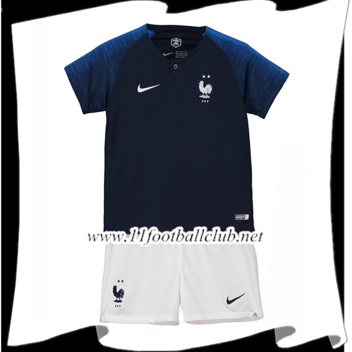 Le Nouveaux Maillot de Foot France Enfants Avec 2 étoiles Domicile 2018/2019 Floqué