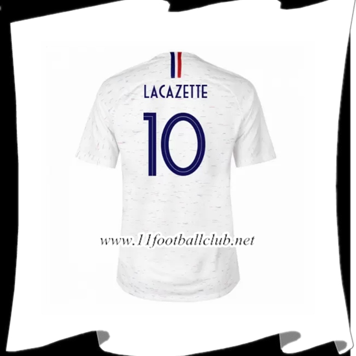 Nouveau Maillot De Foot France Lacazette 10 Exterieur Blanc 2018 2019