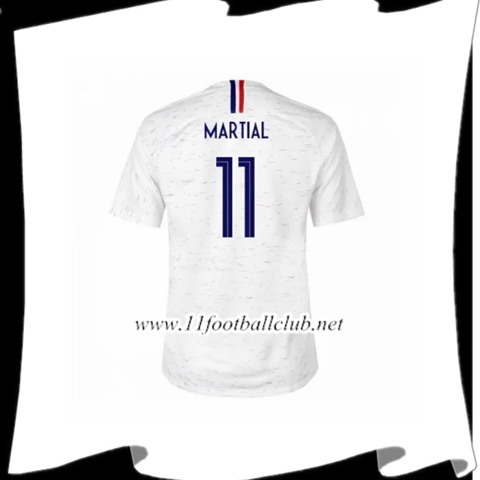 Nouveaux Maillot De La France Martial 11 Exterieur Blanc 2018 2019