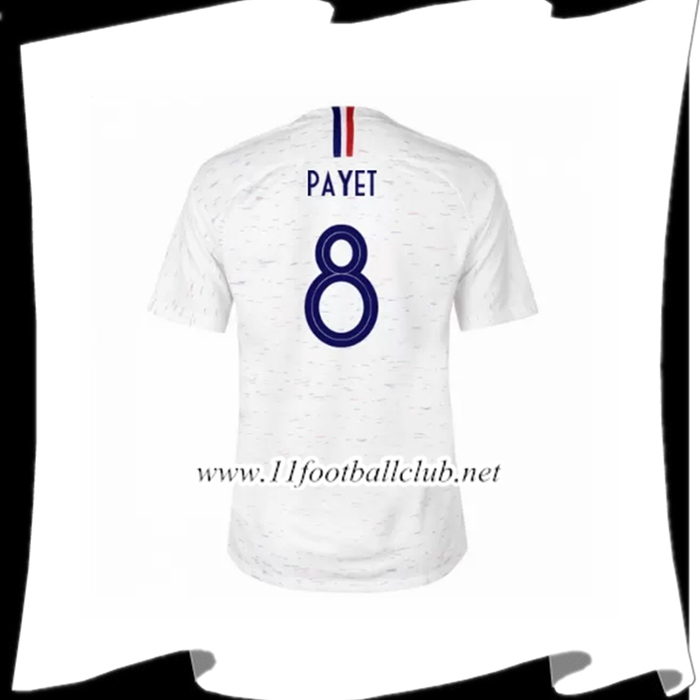 Nouveau Maillot De Foot Equipe De France Payet 8 Exterieur Blanc 2018 2019