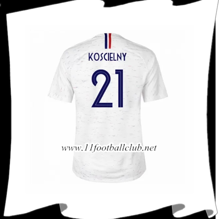 Nouveau Maillot Equipe De France Koscielny 21 Exterieur Blanc 2018 2019