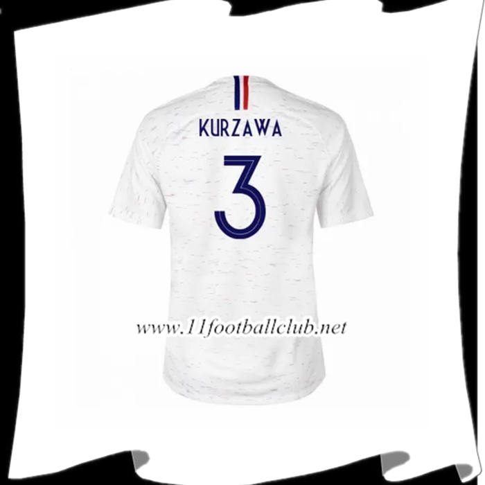 Nouveaux Maillot De L Équipe De France Kurzawa 3 Exterieur Blanc 2018 2019