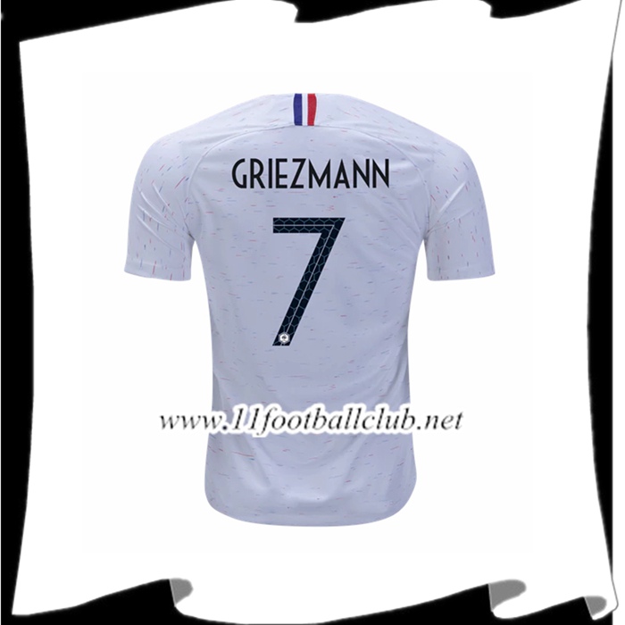 Nouveau Maillot De Foot De France Griezmann 7 Exterieur Blanc 2018 2019