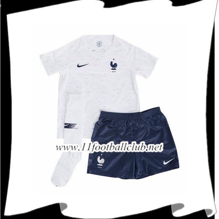Nouveaux Maillot Foot Equipe De France Enfant Exterieur Blanc 2018 2019